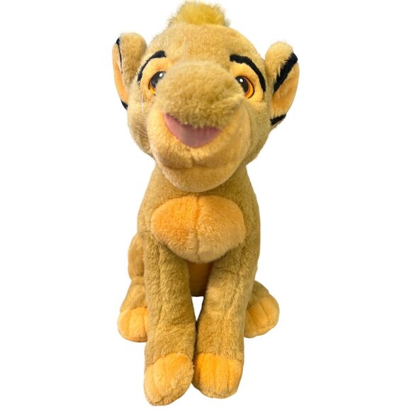 Vintage 90s Walt Disney World Simba Sitting Plush Lion King Cub 14" Tall - Picture 2 of 5